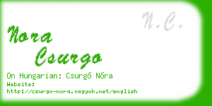 nora csurgo business card